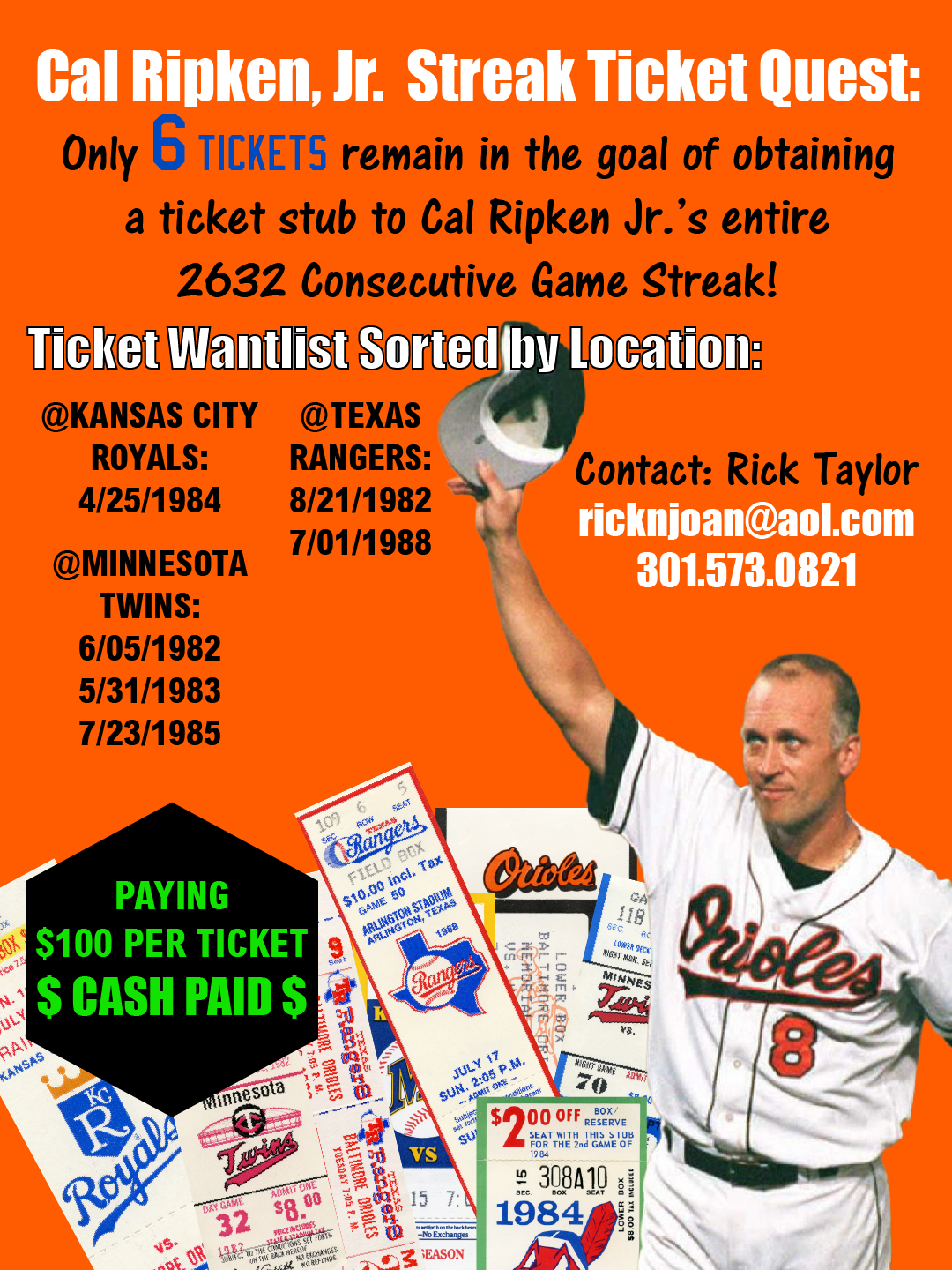 Ripken Streak Wantlist